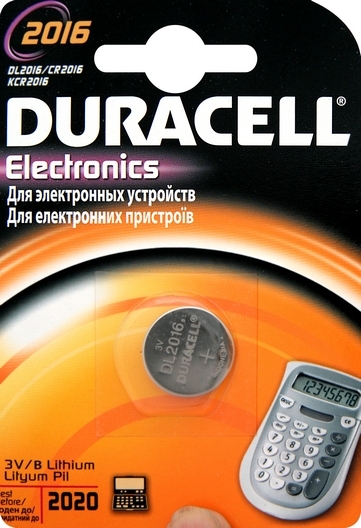 Батарейка Duracell CR2016 BL1