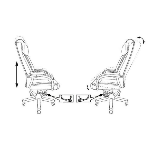 Кресло руководителя Бюрократ T-9922WALNUT на колесиках, кожа, черный